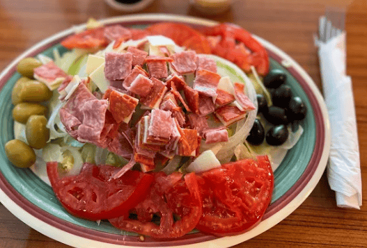 Handcrafted pizza pie with savory toppings